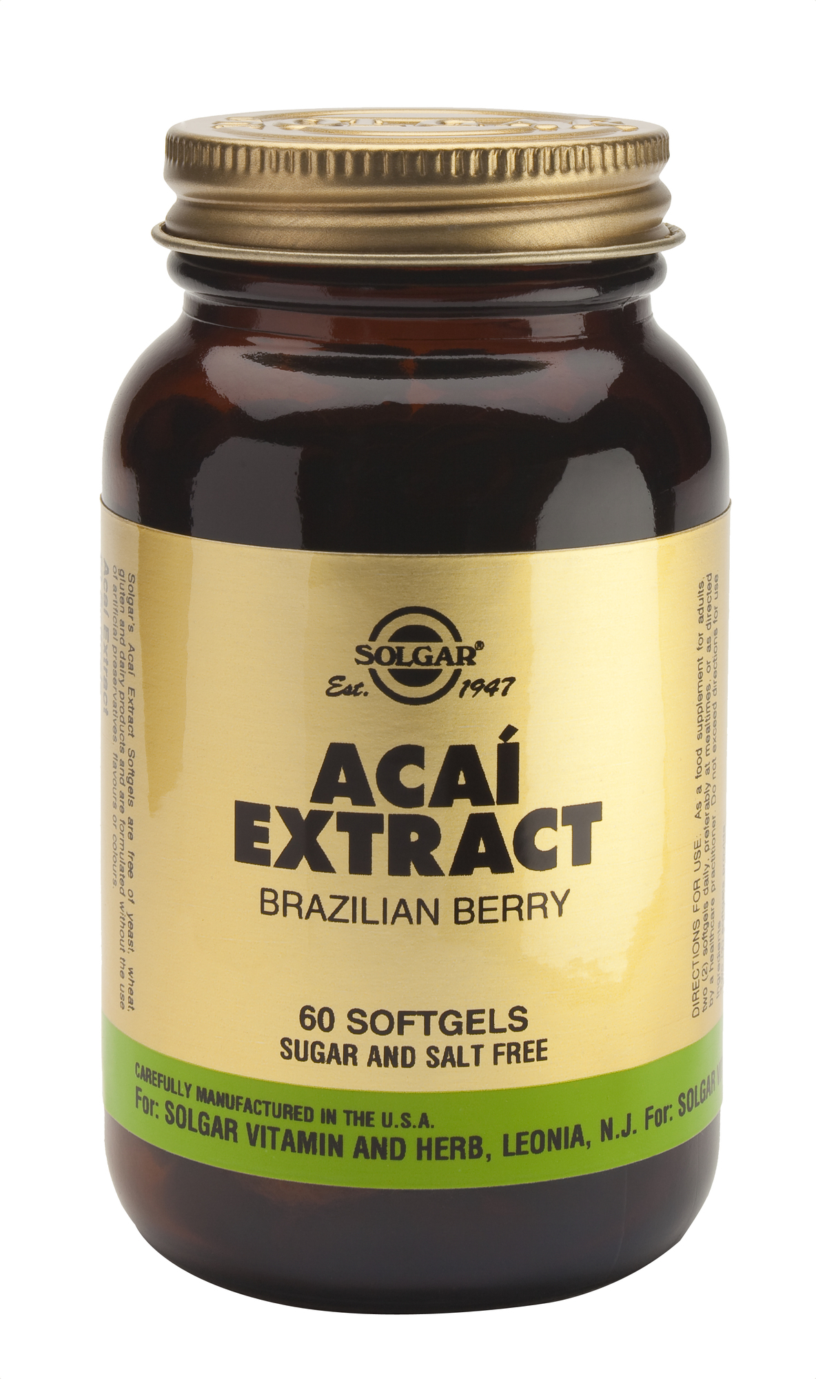 SOLGAR ACAI EXTRACT SOFTGELS 60S