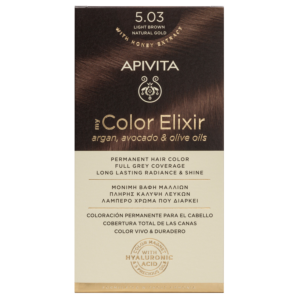 Apivita My Color Elixir N5,03 Καστανό Ανοιχτό Φυσικό Μελί 50&75ml