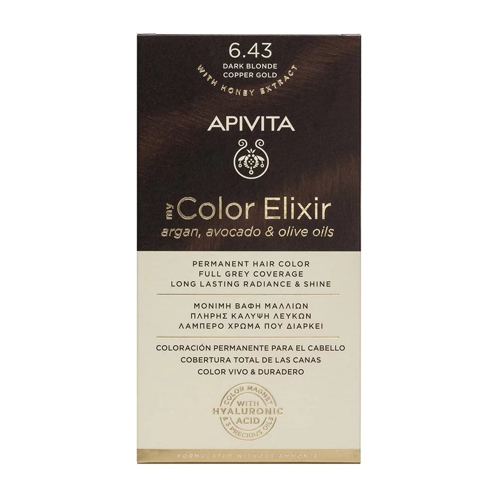 Apivita My Color Elixir N6,43 Ξανθό Σκούρο Χάλκινο Μελί 50&75ml