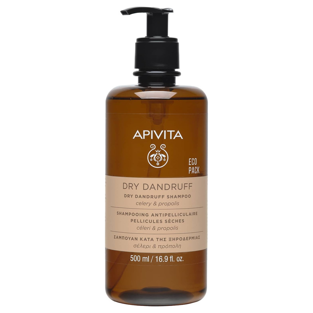 Apivita Dry Dandruff Shampoo Σαμπουάν κατά της Ξηροδερμίας με Σέλερι & Πρόπολη, 500ml