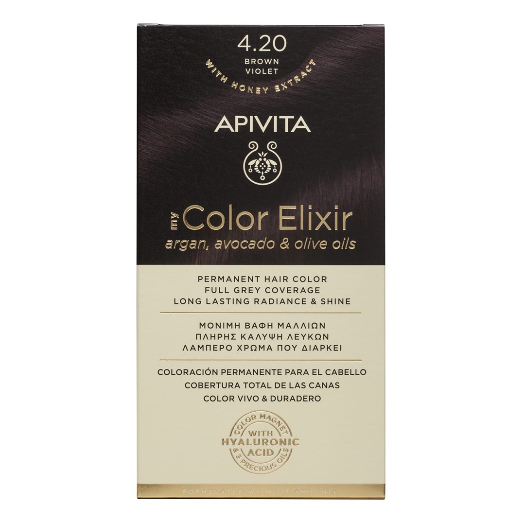 Apivita Μy Color Kit N4,20 Καστανό Βιολετί 50&75ml